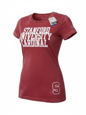 Champion Stanford University Red Logo Crewneck T-Shirt